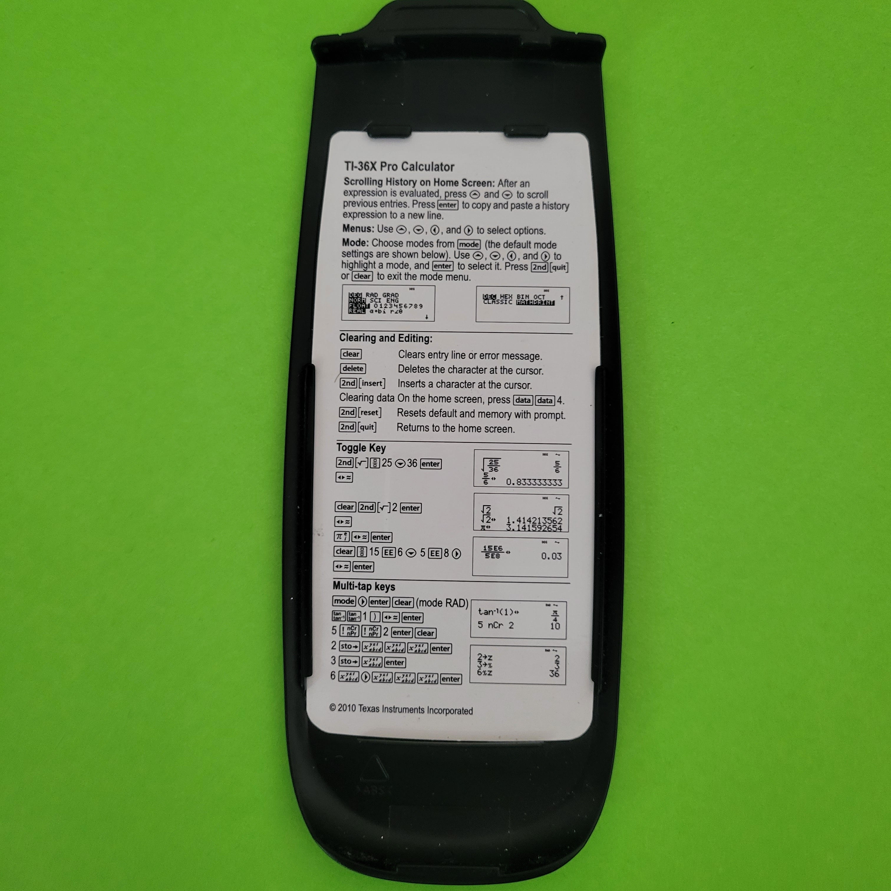 An image of the case of a texas instruments ti36xpro scientific/engineering calculator